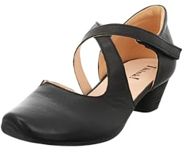 Think! Damen AIDA nachhaltige Riemchen Pumps, 0000 Schwarz,35 EU