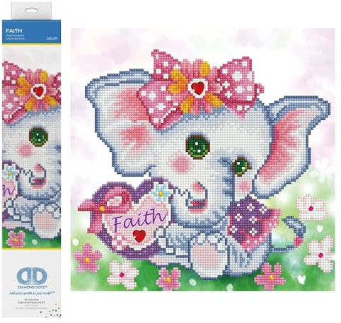 DIAMOND DOTZ Painting, Intermediate Kit DD5, Faith, 30 x 30 cm