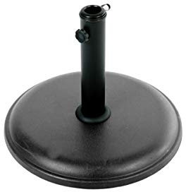 Essenciel Green - Pied de parasol rond en béton 15kg gris foncé
