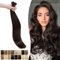 Silk-co Prebonded Hair Extensions #02 Dark Brown Stick Tip Real Human Hair I tip Remy Stick Hair Extension 50 Strands 1g/s 16inch