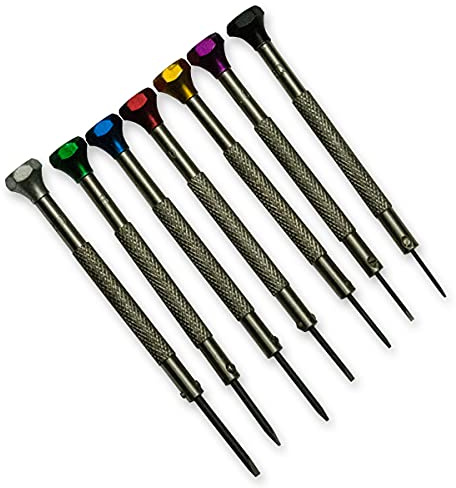 7X Watchmakers Precision Screwdrivers Set with Spare Blades Watch Repair Tool