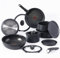 T-FAL Ingenio Expertise Non Stick Cookware Set 14 Piece, Induction Oven Broiler Safe 500F, Detachable/Removable Handle, Kitchen, Pots and Pans, RV, Camping, Fry Pans, Saucepans, Dishwasher Safe Black