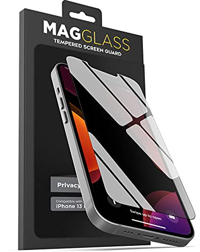 magglass Privacy Screen Protector Designed for iPhone 13 Pro Max Tempered Glass (Anti Spy) Full Coverage Display Guard (Case Compatible)