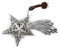 BELI-BECO 6544 Komet - Stern für Krippe mit Beleuchtung - Krippenbeleuchtung - Metall - klare Glühlampe E 5,5-4,5 V - 0,2A (70 mm, Silber)
