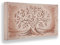 Giallobus - Quadro - 09 - Capezzale Moderno - Sacra Famiglia e Albero della Vita - Rosa Antico - Tela Canvas Telaio Premium Alto Spessore - 140x70 - Pronto da Appendere - Quadri Moderni per la casa