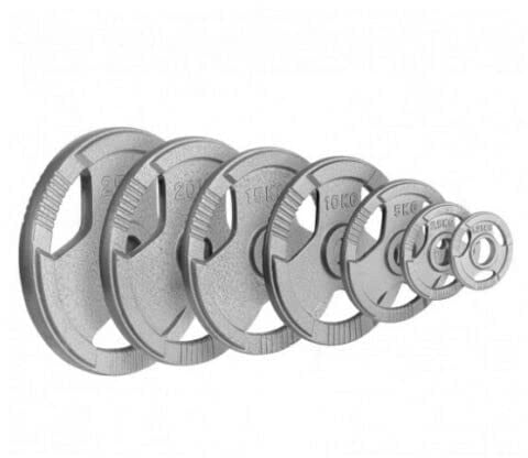 Chase Fitness 25KG Tri Grip Cast Iron 2 Olympic Weight Plate Discs 1.25-25kg (25kg x 1)