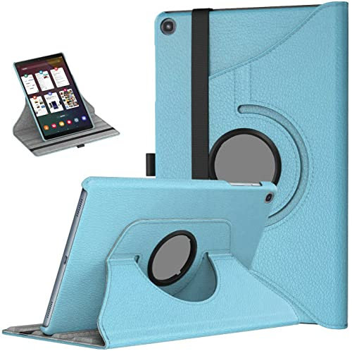 360 Rotate Case for Samsung Galaxy Tab A7 10.4 (2020) T500 T505 Leather Stand Cover (Sky Blue)