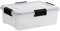 Iris Ohyama Airtight Plastic Storage Boxes with Lids, 10L, Set of 1, Clear, Hermetic Waterproof Seal, Durable Latching Buckles, Stackable, For Outdoors, Garage, Clothes, Dust Proof, BPA Free, AT-S