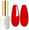 Imtiti Gel Nagellack, 1 Pcs 15 ML Chili Rot Farbe Gel Lack Soak Off LED U V Nagel Gel Lack Nagellack DIY Nagel Kunst Starter Maniküre Salon Gel Nagel Kit für Frauen Mädchen
