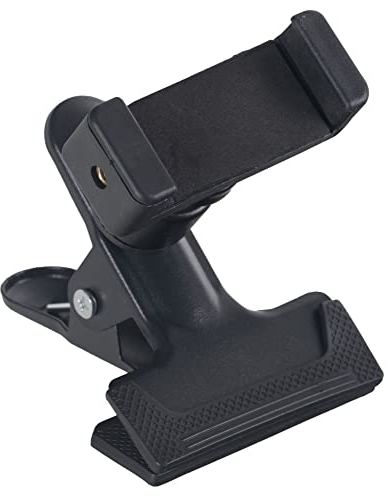 Stagecaptain HC-2 - Support smartphone universel avec pince puissante, pour smartphones jusqu'à 90 mm, idéal salle de répétition, bureau, maison, voiture, vacances, avec filetage 1/4 trépied.