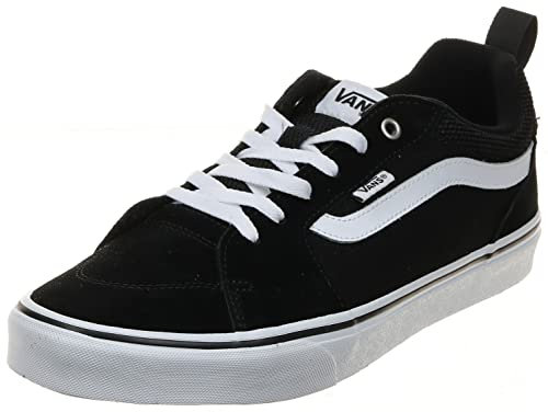 Vans Mens Size 14, Filmore Sneaker Black & White Suede & Mesh Canvas Lace Up Shoes, Low Top Men's Trainers, Lightweight Men's Shoes Active Wear Range (14 UK)