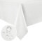 Homaxy PU Tischdecke Abwaschbar Lotuseffekt Hochwertig (350g/m²) Tischtuch Ornamente Tafeldecke Wasserabweisend Tischwäsche Fleckschutz pflegeleicht - Eckig 80 x 80 cm, Weiß