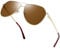 Joopin High Protection Sunglasses Polarised, UV Protection Metal Frame Double Bridge Aviation Sunglasses Mens Women Sun Shades for Driving (Brown)