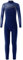 inlzdz Mädchen Turnanzug Glänzend Skating Jumpsuit Langarm Sportbody Gymnastikbody mit Strass Rückenfrei Ganzkörper Eiskunstlauf Body Gymnastikanzug Dancewear B Dunkelblau 146-152