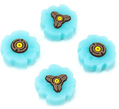 WISHAVEN Joycon Thumb Grip Caps for Nintendo Switch, Luminous Silicone Soft Joystick Cover Compatible with Nintendo Switch/OLED/Lite Controller, 4PCS - Zelda Lost Ruins