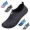 WateLves Badeschuhe Herren Damen Wasserschuhe Strandschuhe Schwimmschuhe Aquaschuhe Schnell Trocknend Barfußschuhe Breathable Surfschuhe Unisex Beach Pool Yoga(Schneeflocken Grau 40/41)