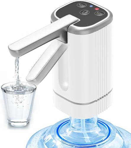 Foldable Electric Water Dispenser Bottle Pump,Portable Drinking Water Pump for Universal 2-5 Gallon Bottle, USB Charging Drinking Water Dispenser for Camping, Kitchen, Workshop, Garage