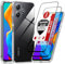 LeYi Funda para Xiaomi Redmi 12 4G/5G con [2-Unidades] Cristal Templado, Carcasa Armor Silicona Soft Skin TPU Case Antigolpes Cover para Movil M6 Pro 5G, Transparente