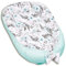 PaLulli Kuschelnest 2-seitig Babynest Babynestchen Baby Nest Nestchen Reisebett Wickelauflage Kuschelbett, Kokon Kokon für Babybett - Babys und Säuglinge, 100% Baumwolle Oeko TEX (Garden Mint)