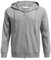 PINSPARK Herren Kapuzenpullover Hoodie Langarm Sweatjacke Kapuzenjacke Dialysejacke Sweatshirt mit Reißverschluss und Taschen Hellgrau M