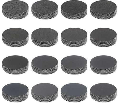 FEIHU 120 pièces Papier Abrasifs 50mm 2 Inch Disques Ponceuse:Grain 800. Disques de Ponçage auto-agrippant Pour les petits outils rotatifs