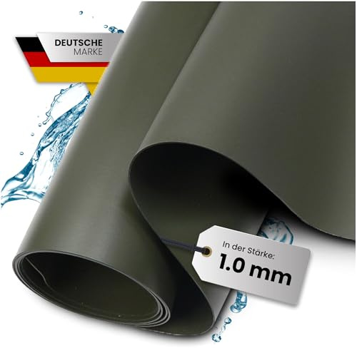 TeichVision - Premium PVC Teichfolie olivgrün - Stärke 1 mm - 8 m x 3 m/PVC Folie olivgrün geeignet für Teiche, Biotope, Naturschwimmbäder