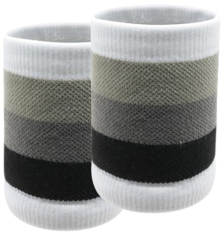2 Stück Schweißband Handgelenk, Sport Wristbands, Schweißband Handgelenk, Elastische Schweissband, Fitness Schweissband, Baumwoll Schweißband Arm für Fußball,Basketball und Tennis Sport (Schwarz)