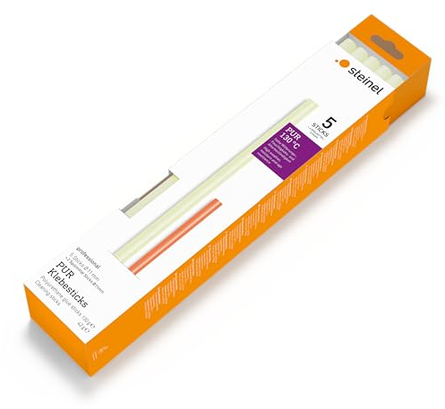 Steinel Klebesticks PUR Ø 11 mm Set, Outdoor-Kleber, 5 Sticks inkl. 2 Spülsticks, witterungs- und feuchtigkeitsbeständiger Montagekleber