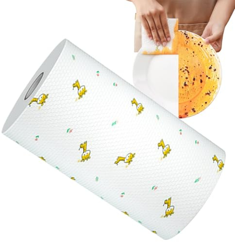 Missmisq Essuie-tout en tissu réutilisable, rouleaux d'essuie-tout,Rouleau de serviettes en papier ménager | Serviettes réutilisables de cuisine, rouleau de papier perforé pour la maison, la cuisine,