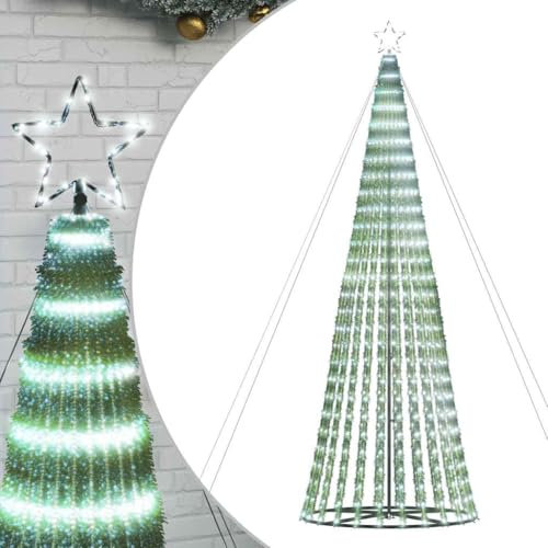 vidaXL Árbol de Navidad LED 1028 Leds Blanco frío 403 cm, Árbol de Navidad LED, luz de Navidad, luz de Navidad LED, luz de Navidad para Exteriores