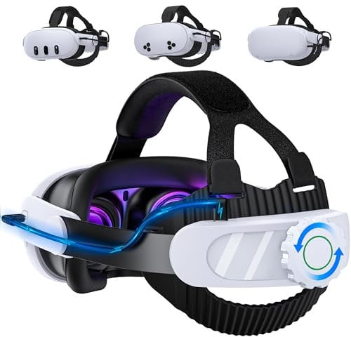 HASACOOL Head Strap for Meta Quest 2/Quest 3/Quest 3S with 8000mAh Battery,Adjustable Elite Strap Replacement VR Headset Accessories Head Strap Enhanced Support & Comfort & Reduce Pressure