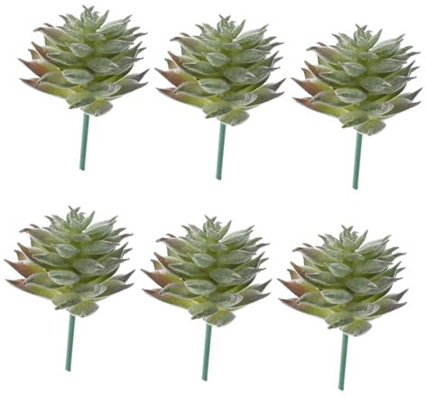 BESPORTBLE 6st Simulierte Sukkulenten Künstliche Hängepflanzen Blumentöpfe Drinnen Gefälschter Baum Künstliche Sukkulenten Im Freien Kunstpflanzen Drinnen Gefälschter Farn Büro Plastik