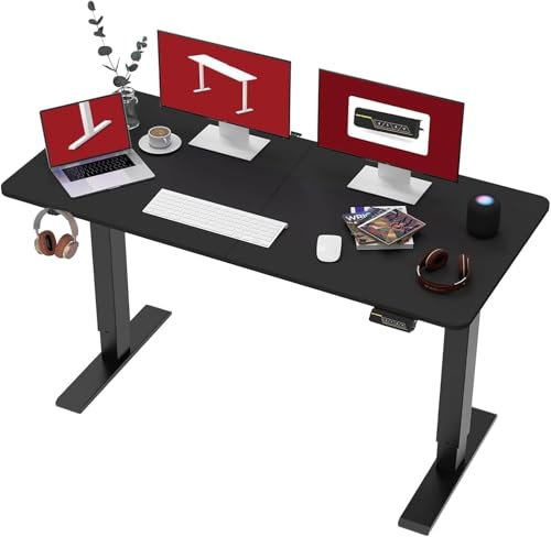 SANODESK 120 * 60 Electric Standing Desk ONE PIECE Desktop Height Adjustable Desk Sit Stand Table with 4 Memory Smart Pannel for Home Office