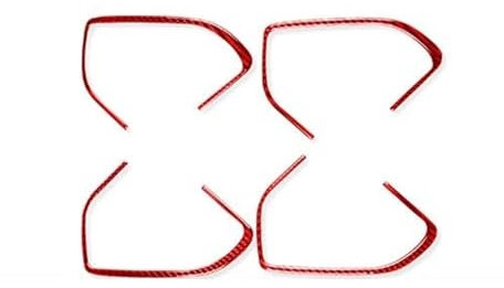 Auto-Zentralsteuerungsverkleidung Carbon Look Auto Innentürgriff Rahmen Aufkleber Dekoration Zubehör für Journey 2011-2017(Carbon Red)