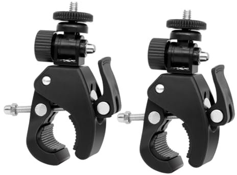 BESPORTBLE 2stücke Universeller Fahrradkamera-Halter Aus Kunststoff Mehrzweck-telefonhalterung Für Fahrrad Kamera-Clip Mit Verstellbarem Design Stabiler Kameraständer Für