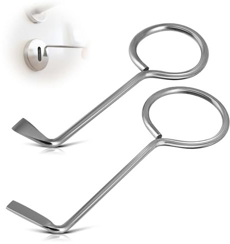 Clef passe partout Set - 2 pièces clés universelles professionnelles pour ouvrir presque toutes les portes, y compris les serrures à barbe colorée (Argent)