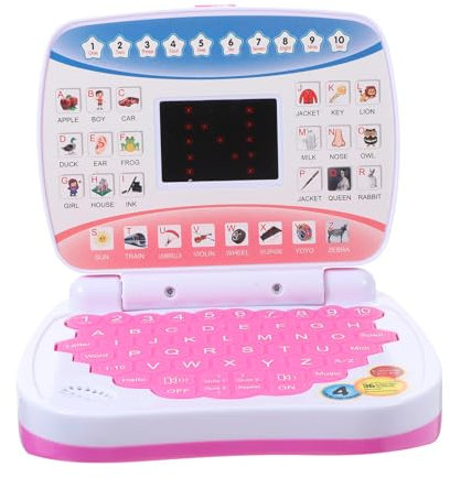 WEKAMOS Laptop Giocattolo Educativo Per Ragazzo Ragazza Con Schermo Led Computer Interattivo Per Apprendimento Pre-scolare Gioco Musicale e Funzioni Didattiche Per Ragazzo Ragazza Anni