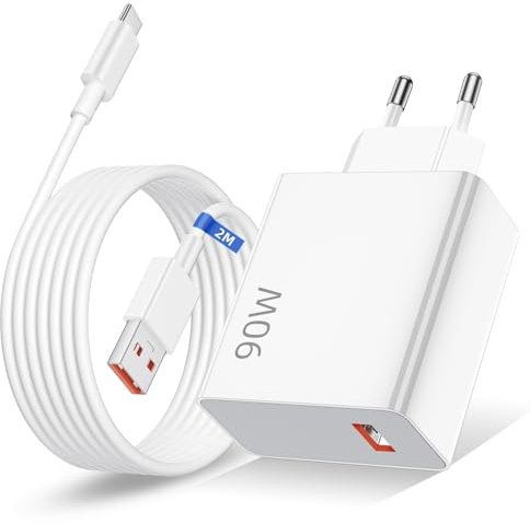 90W USB C Ladegerät für Xiaomi 15 Ultra 15 Pro 15T 14 14 Ultra 13T Redmi Note 14 13 12 11Pro,USB Netzteil Turbo Hyper Charge Schnellladegerät mit 6A Typ C Ladekabel 2M für Poco X7 F7 Pro X6 F6 Pad 7