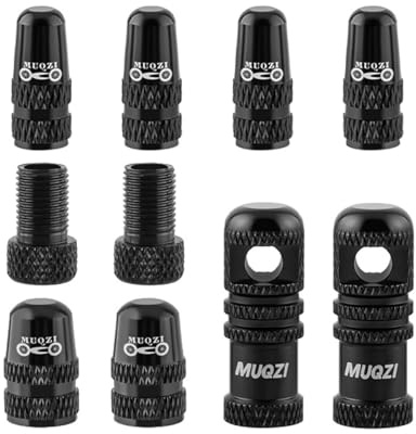 HOUSON Aluminum Bicycle Dual-Function Valve Cap Adapter - French to American with Sealing Ring & Tool Function - Anodized, Rustproof & Airtight