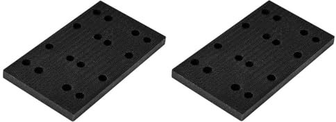 2 cuscinetti abrasivi in schiuma morbida, 80 x 133 mm, cuscinetto di supporto per levigatrice con interfaccia e velcro, compatibile con levigatrice Festool RTS 400, RS 400, RTSC 400