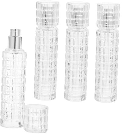 MOTHNUR 4pcs Elegant Crystal Glass Bitters Spray Bottles Precision Mist Sprayer for Home Bar