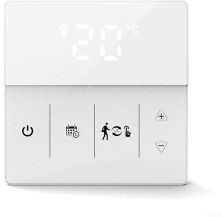 Termostato intelligente WiFi con attivazione vocale e touch screen per controllo comfort domestico (bianco 16A)