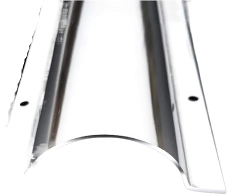 Stainless Steel Curved Ground Trunking,Wire Guard Raceway Half Round Silver Metal Cord Cover Cable Concealer Perforated Installation(8cm/3.1in 20 cable)