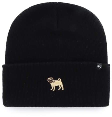 Wollmütze Hund Dog Icon Wintermütze Mops Base Runner Cuff Knit Beanie