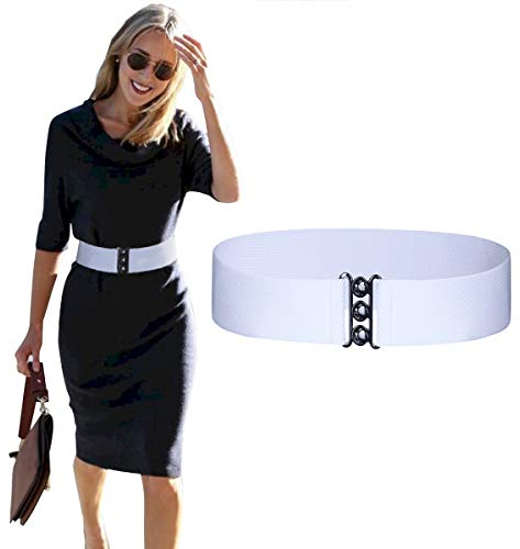 Kajeer Damen Breit Elastisch Schnalle Gürtel - 5 cm Breit Taille Gürtel Cinch Gürtel Trimmer Strecken Bund für Damen und Mädchen Kleid