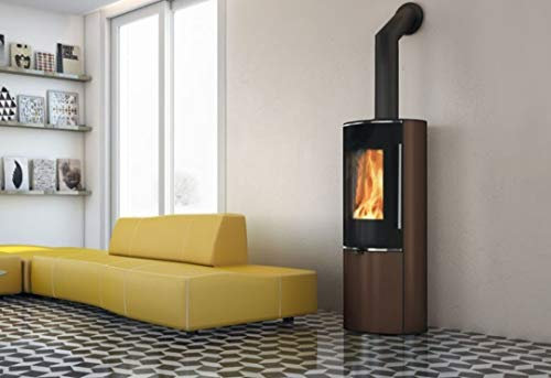 Stufa A Legna Tally 8 Edilkamin 8 Kw Acciaio Bronzo