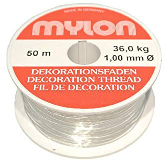 Schreiber Deko Dekofaden Nylonfaden transparent 1,0mm 50 Meter Tragkraft 36 kg