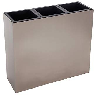 VIVANNO Pflanzkübel Raumteiler Edelstahl ELEMENTO 75x88x30 cm