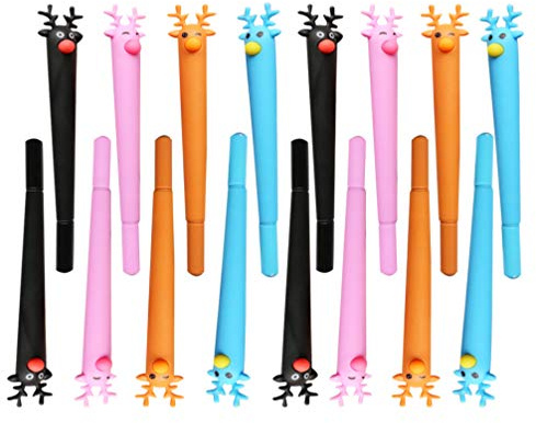 Toyvian Schreiben Kugelschreiber kreative Kugelschreiber Geweih Hirsch geformt Stift Schreibwaren für Weihnachten 24 Stück