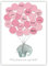 Pandawal Babyparty Deko Mädchen Elefant Gästebuch (Rosa) Baby Shower Gastgeschenk Taufe, Pullerparty Erinnerungsstück/Andenken beschreibbar/Fingerabdruck